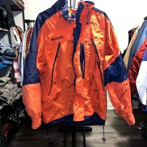Columbia Orange and Navy Jacket Size Medium
